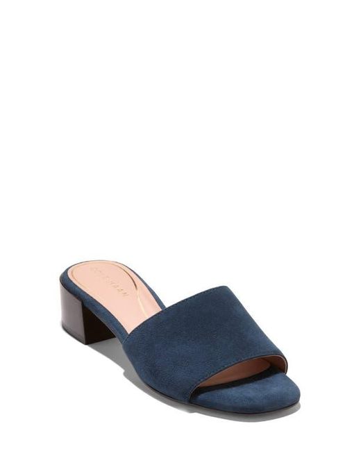 Cole Haan Blue Calli Single Band Block Heel Slide Sandal