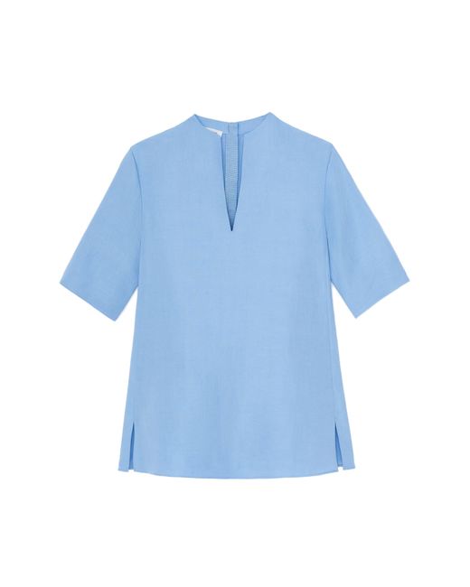 Lafayette 148 New York Blue Raleigh Blouse