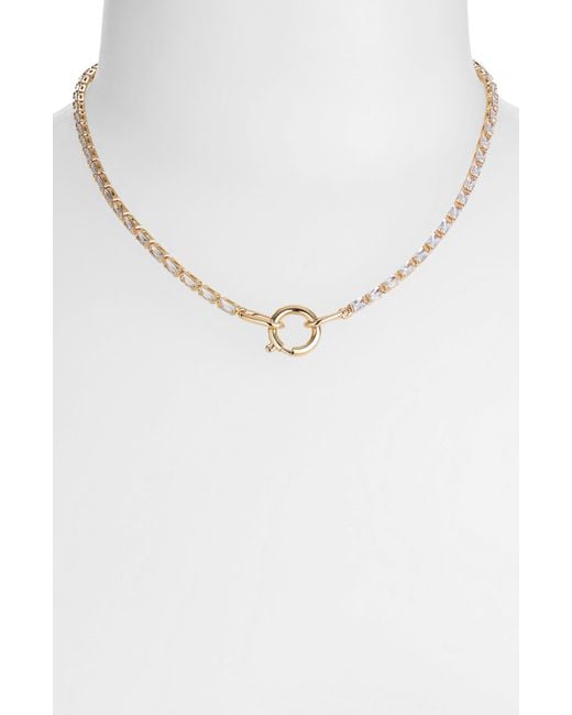 Nordstrom White Open Circle Accent Chain Necklace