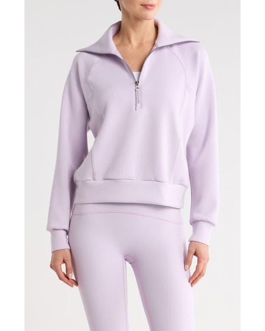Spanx Purple Airessentials Half Zip Sweatshirt