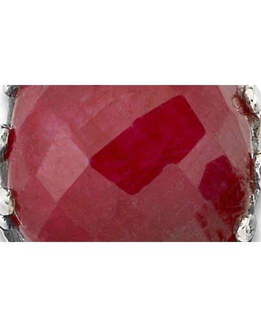 Samuel B. Red Cushion Cut Ruby Stud Earrings