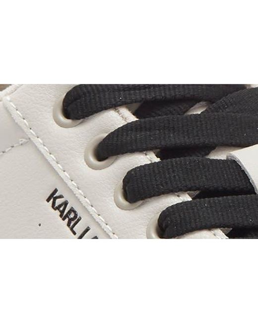 Karl Lagerfeld White Plain Toe Sneaker for men