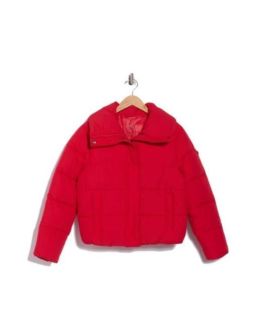 BCBGeneration Red Water Resistant Puffer Jacket