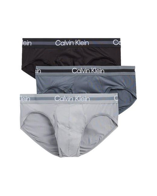 Calvin Klein Gray 3-Pack Microfiber Briefs for men
