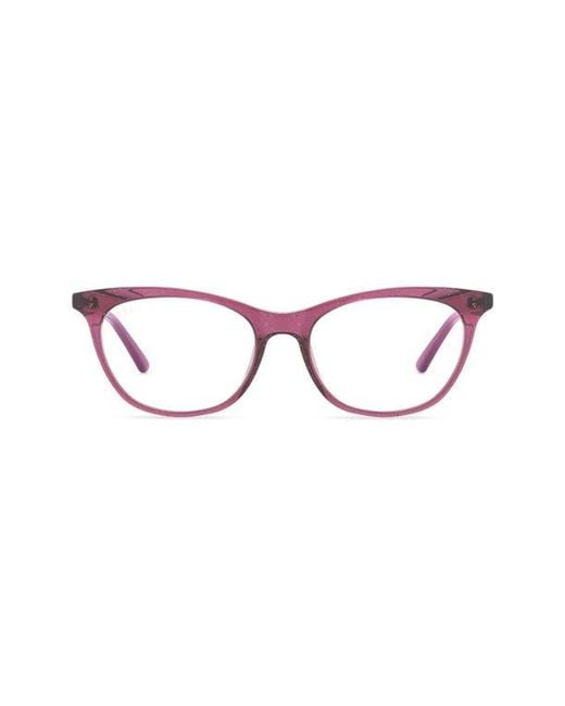 DIFF Brown Jade 51Mm Light Blocking Cat Eye Glasses