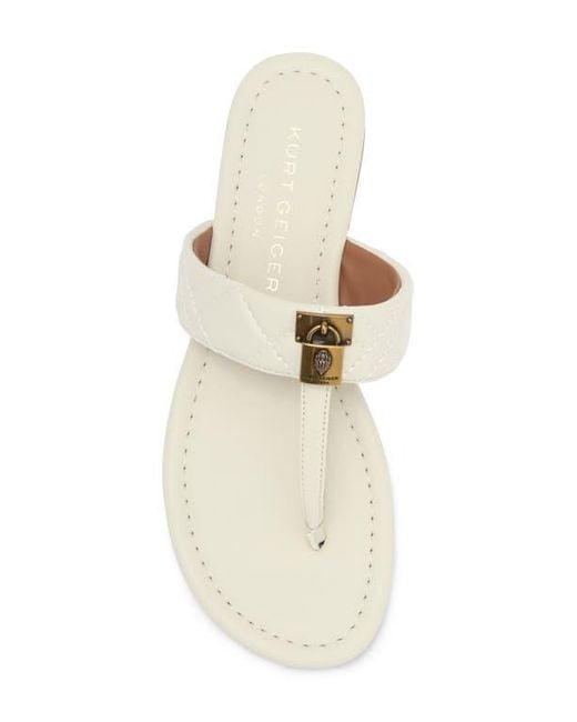 Kurt Geiger White T-Bar Sandal