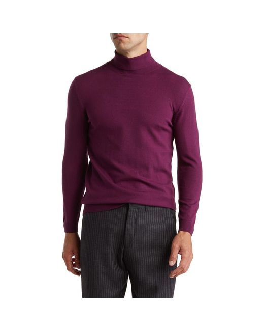 Tom Baine Purple Performance Turtleneck Sweater for men