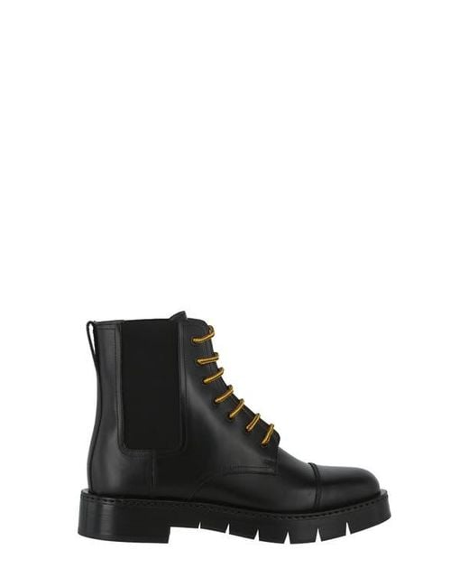 Ferragamo Black Tolk Combat Boot