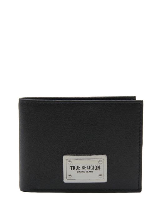 True Religion Black Stage Rfid Slimfold Wallet for men