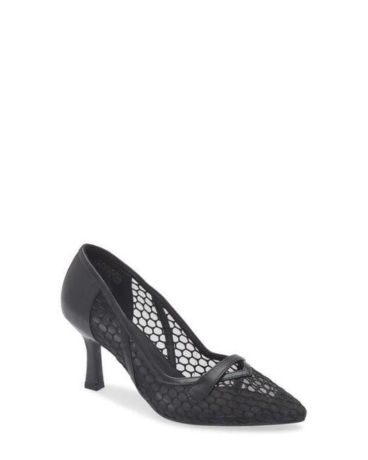 Tahari Black Mesh Pump