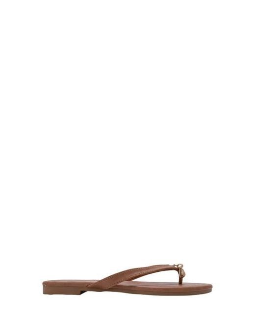 Bebe Brown Charm Thong Sandal