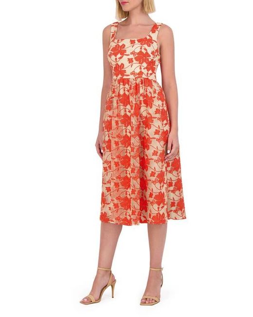vince camuto midi dress Women's Petite Sol Split Neck From Vince Camuto Vince Camuto Women's Embroidered Mesh