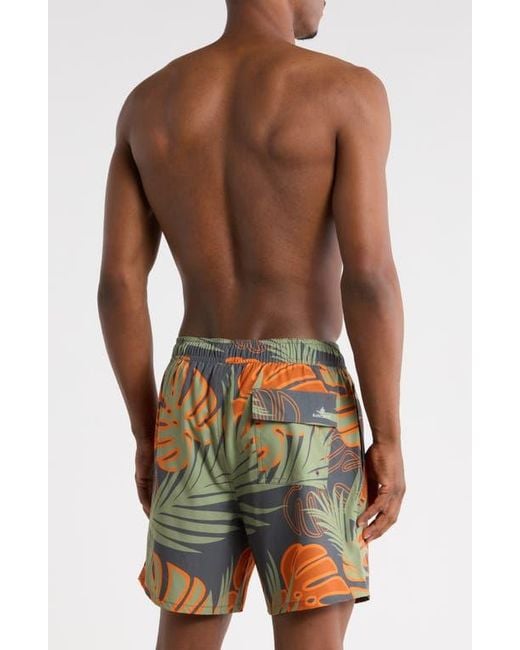 Rainforest Multicolor Palm Swim Trunks for men