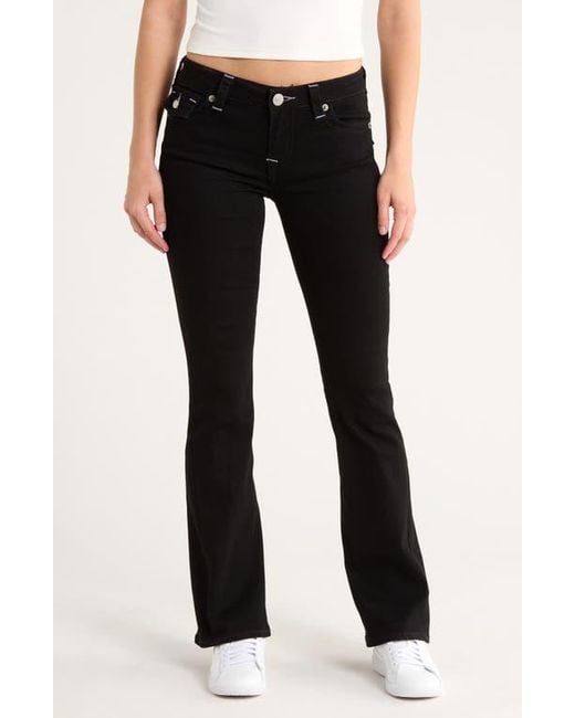 True Religion Black Joey Flap Flare Jeans