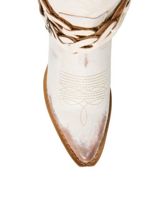 Steve Madden White Ames Western Boot