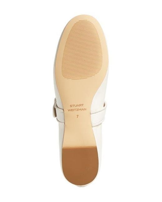 Stuart Weitzman White Piper Mary Jane Ballet Flat