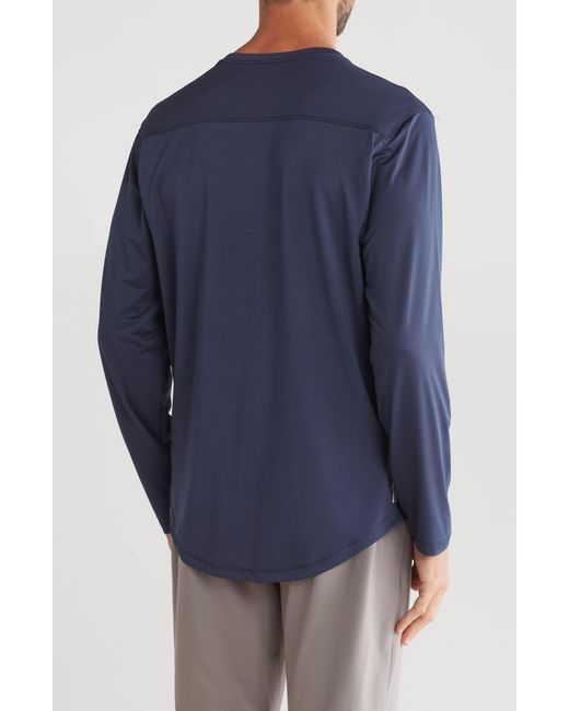 Kenneth Cole Blue Active Stretch Long Sleeve T-shirt for men