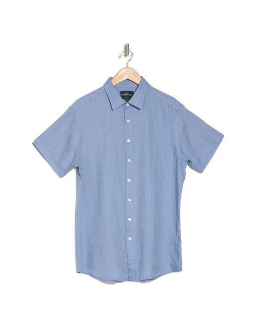 Rodd & Gunn Blue Grey Lynn Linen Short Sleeve Button-up Shirt for men