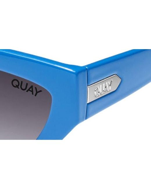 Quay Blue Narrow Down 57mm Gradient Cat Eye Sunglasses