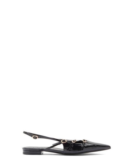 Billini Black Hettie Pointed Toe Slingback Flat