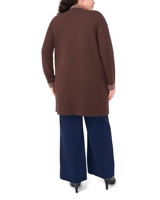 Halogen® Blue Lapel Long Cardigan