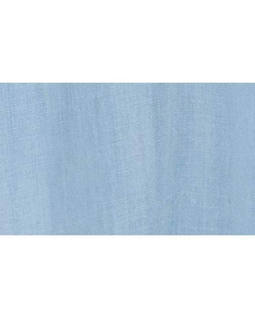 Tahari Blue Tencel Crop Wide Leg Pants