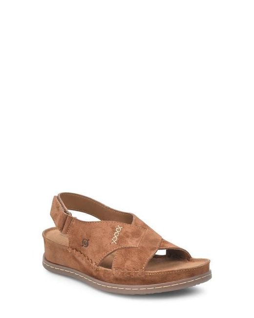 Børn Brown Ebba Slingback Platform Wedge Sandal