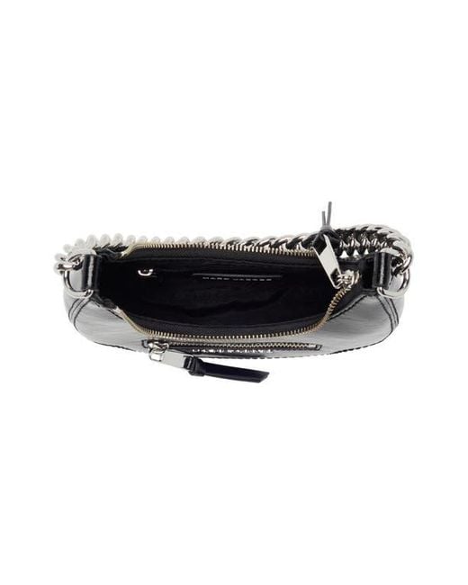 Marc Jacobs Black Mini Crescent Crinkle Leather Crossbody Bag