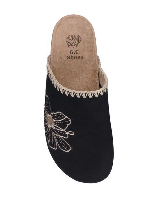 Gc Shoes Black Jamie Flower Clog