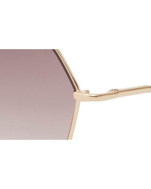 Ted Baker Pink 57Mm Oversize Sunglasses
