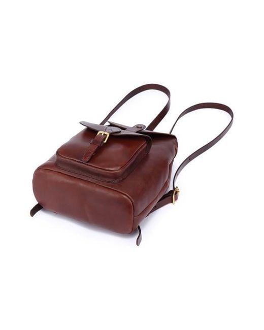 Old Trend Red Isla Small Leather Backpack