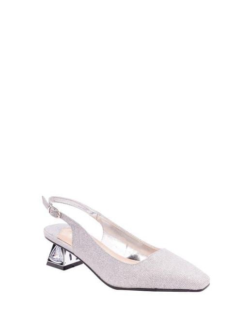 Lady Couture White Ruby Slingback Pump