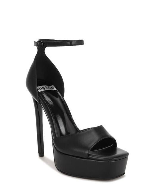 Rag & Co Black Marshis Platform Sandal