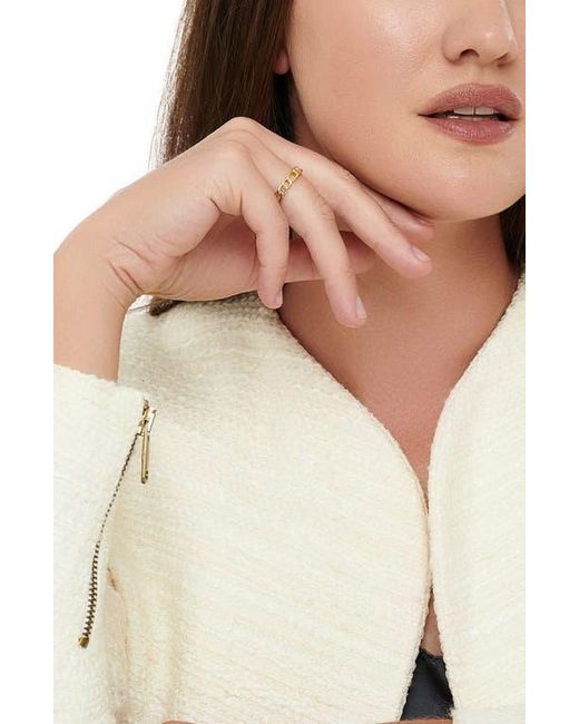 DEVATA Metallic Figaro Link Ring