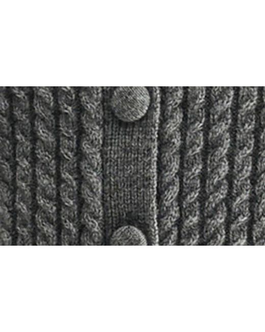 Lush Gray Contrast Cable Knit Cardigan