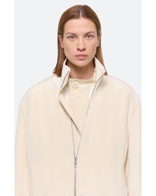 Helmut Lang Natural Zip Bomber Jacket