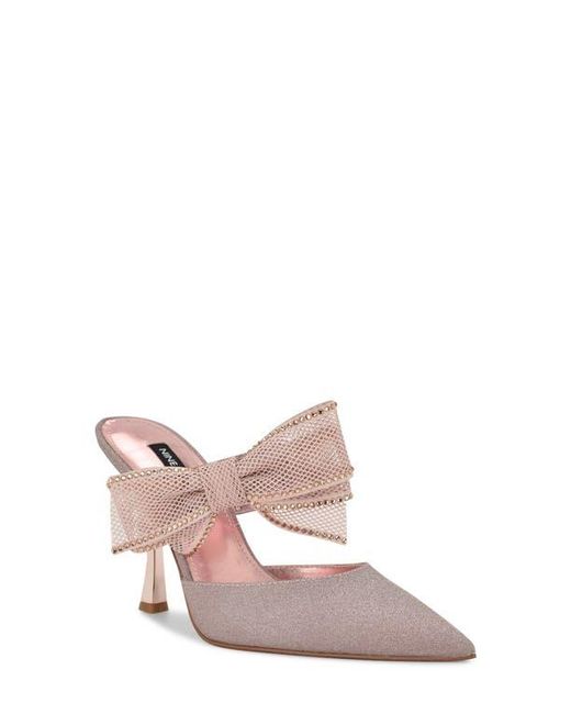 Nine West Pink Bowey Pointed Toe Mule