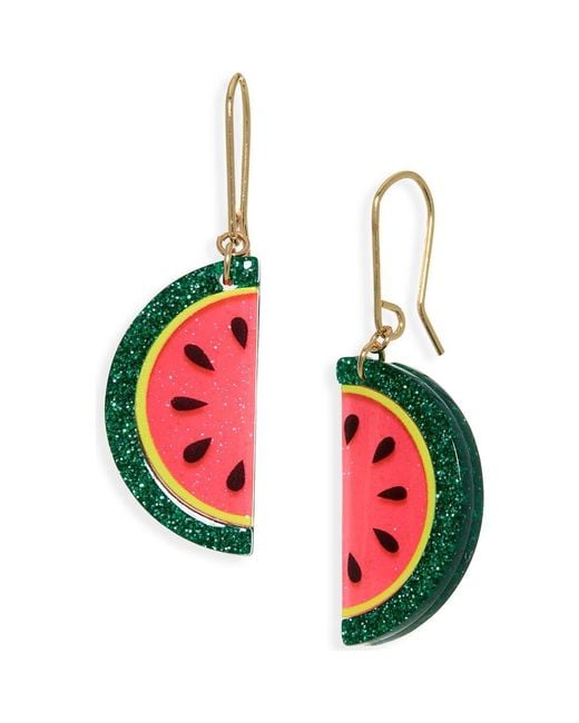 Leith Red Watermelon Drop Earrings