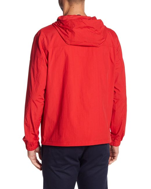 Download Tommy Hilfiger Synthetic Taslan Retro Half-zip Hooded ...
