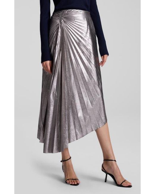 A.L.C. Black Tracy Asymmetric Hem Faux Leather Skirt