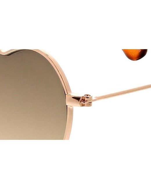 BCBGMAXAZRIA Metallic 51mm Gradient Heart Sunglasses