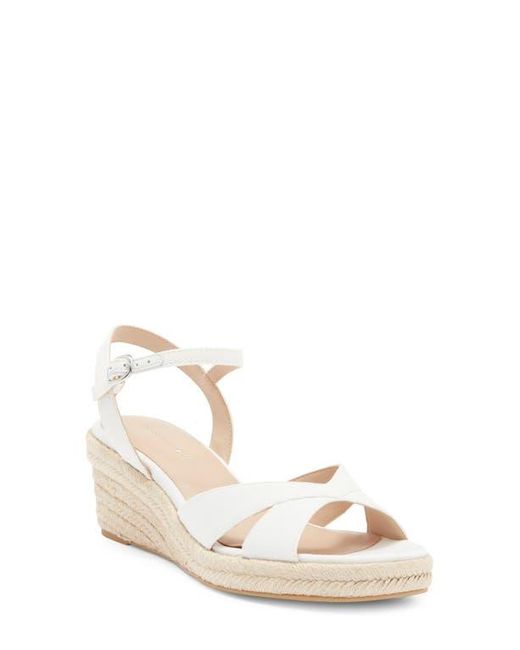 Stuart Weitzman White Miami Espadrille Wedge Sandal