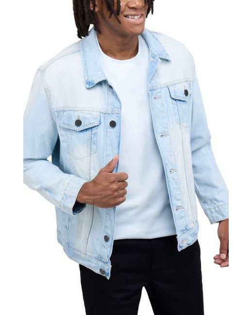 Xray Jeans Blue Slim Washed Denim Jacket for men