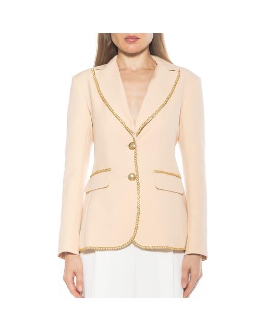 Alexia Admor Natural Janet Chain Trim Blazer