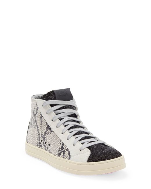 P448 Skate Snake Embossed Hi Top Sneaker in White | Lyst