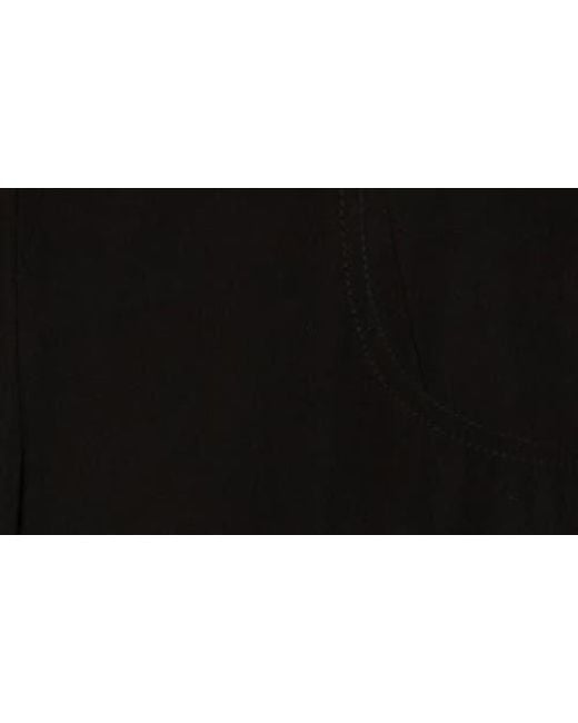Max Studio Black Brushed Twill Crop Wide Leg Pants