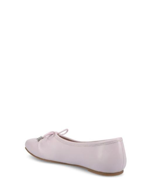 Journee Collection Purple Callee Keyhole Square Toe Flat