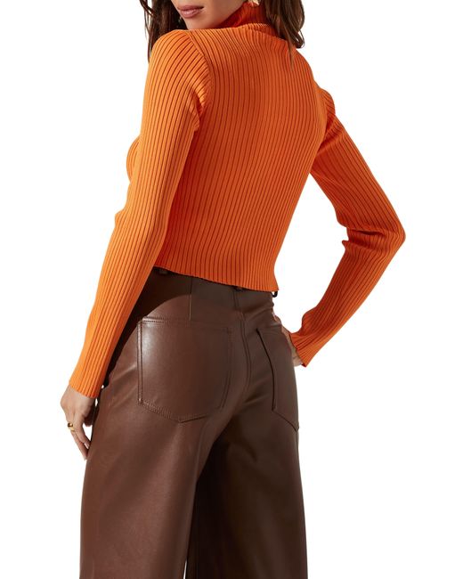 Turtleneck keyhole sweater top
