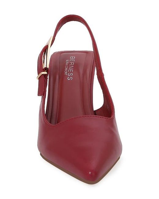 BERNESS Red Pointed Toe Slingback Pump