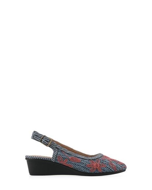 White Mountain Blue Borris Slingback Wedge